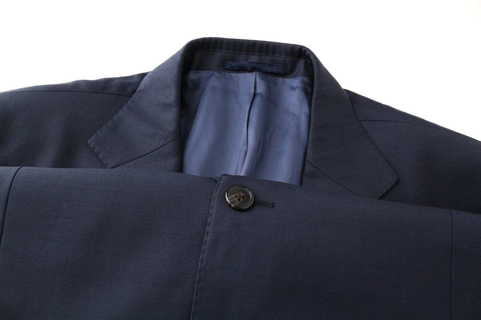 SUITSUPPLY Men Blazer UK46S Navy Blue Pure Wool Single-Breasted Classic