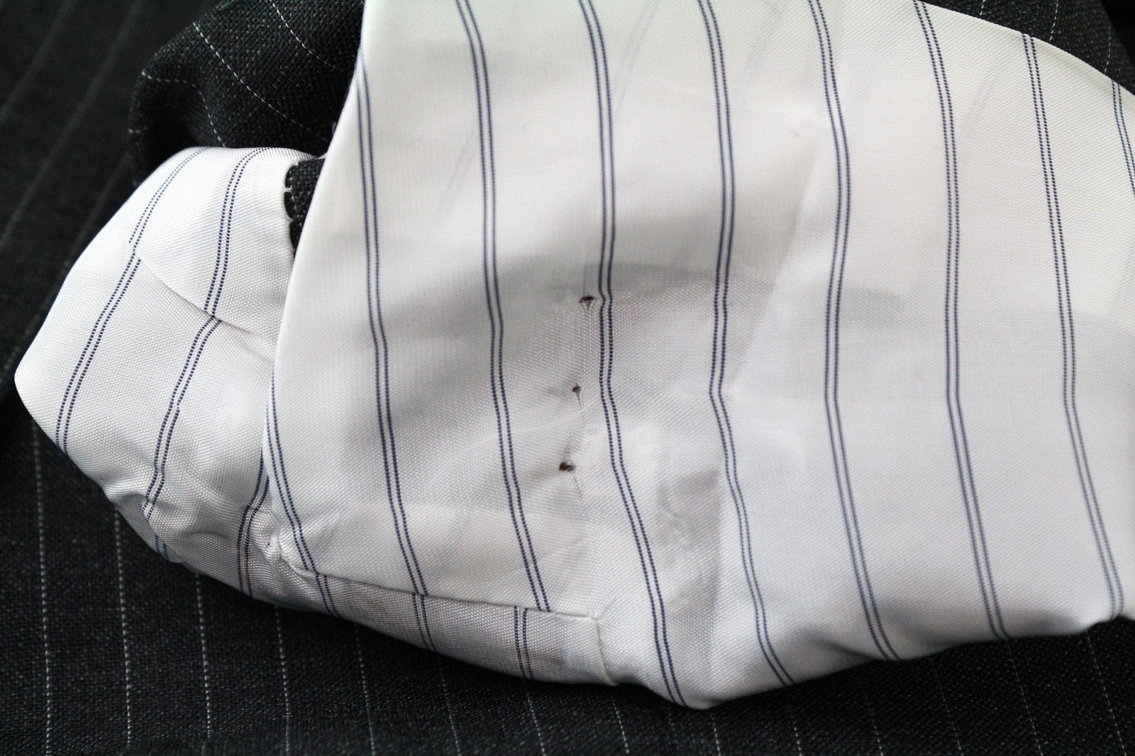 SUITSUPPLY Sienna Men Blazer UK38R Grey Pure Wool Striped Single-Breasted