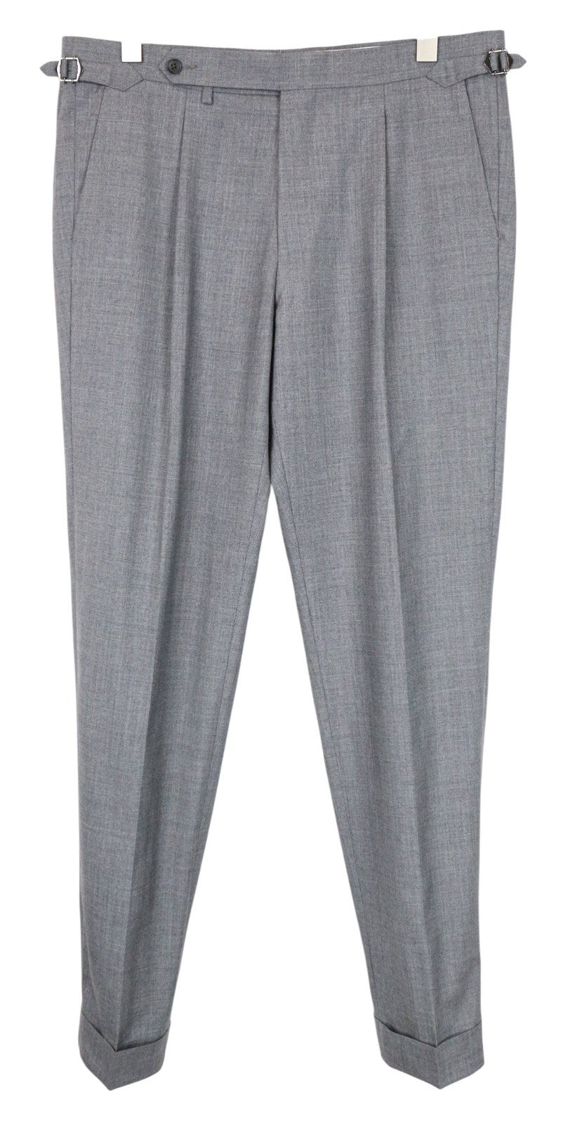 SUITSUPPLY La Spalla Men Suit UK44L Pure Wool S120s Grey 2-Piece Melange Slim