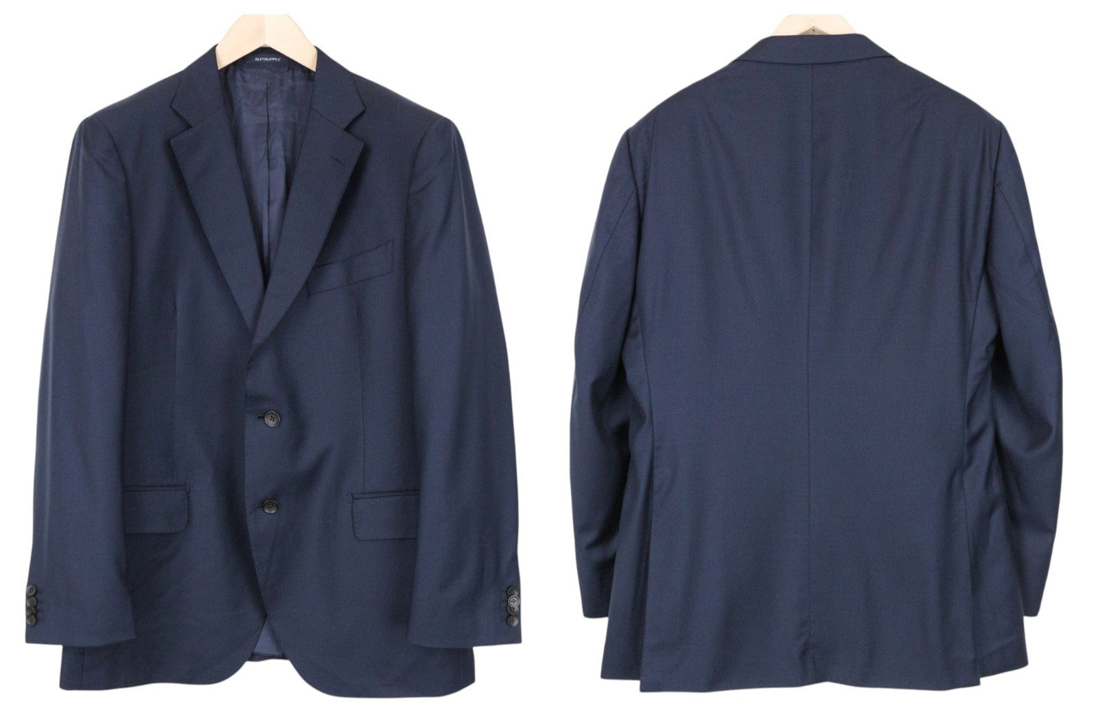 SUITSUPPLY Lazio Men Suit UK46R Perennial Wool S110s Navy Blue 2-Piece Slim