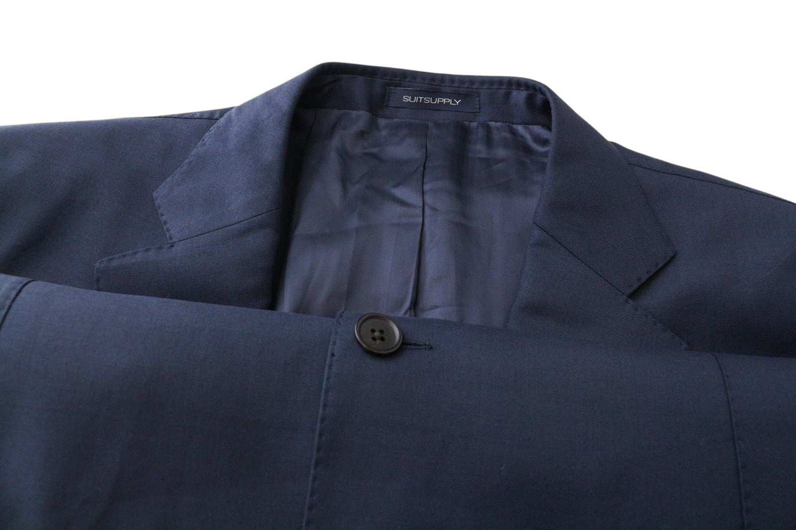 SUITSUPPLY Lazio Men Suit UK46R Perennial Wool S110s Navy Blue 2-Piece Slim