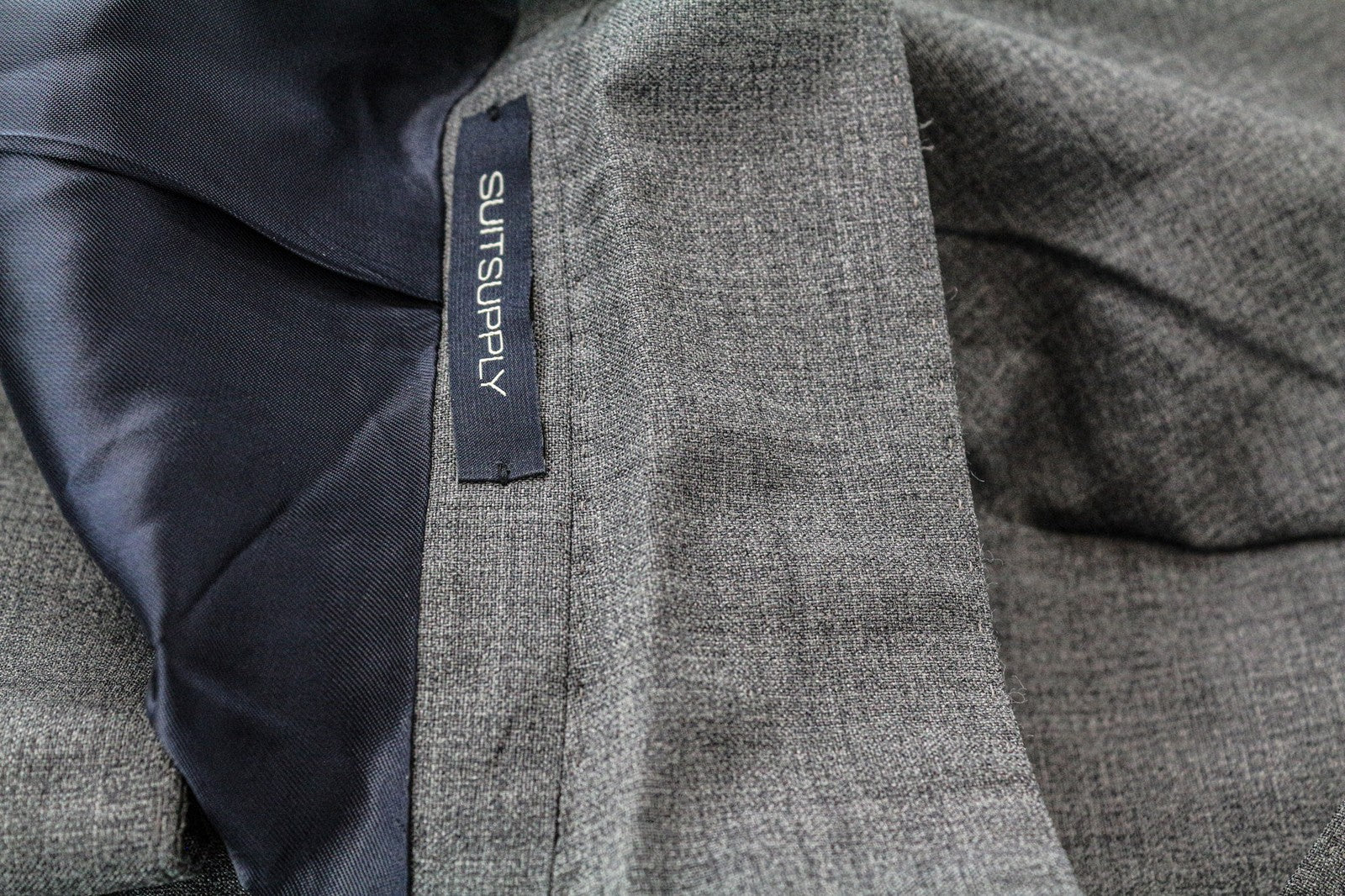 SUITSUPPLY La Spalla Men Blazer UK30R Super S120s Wool Mid Grey Melange Slim