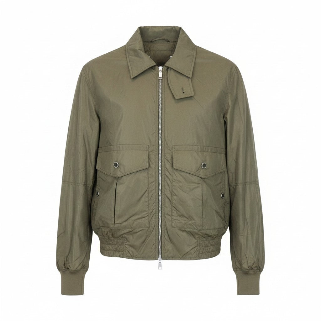 RICHMOND Men Jacket IT52 L Dark Moss Green MA2 Bomber Full Zip Military