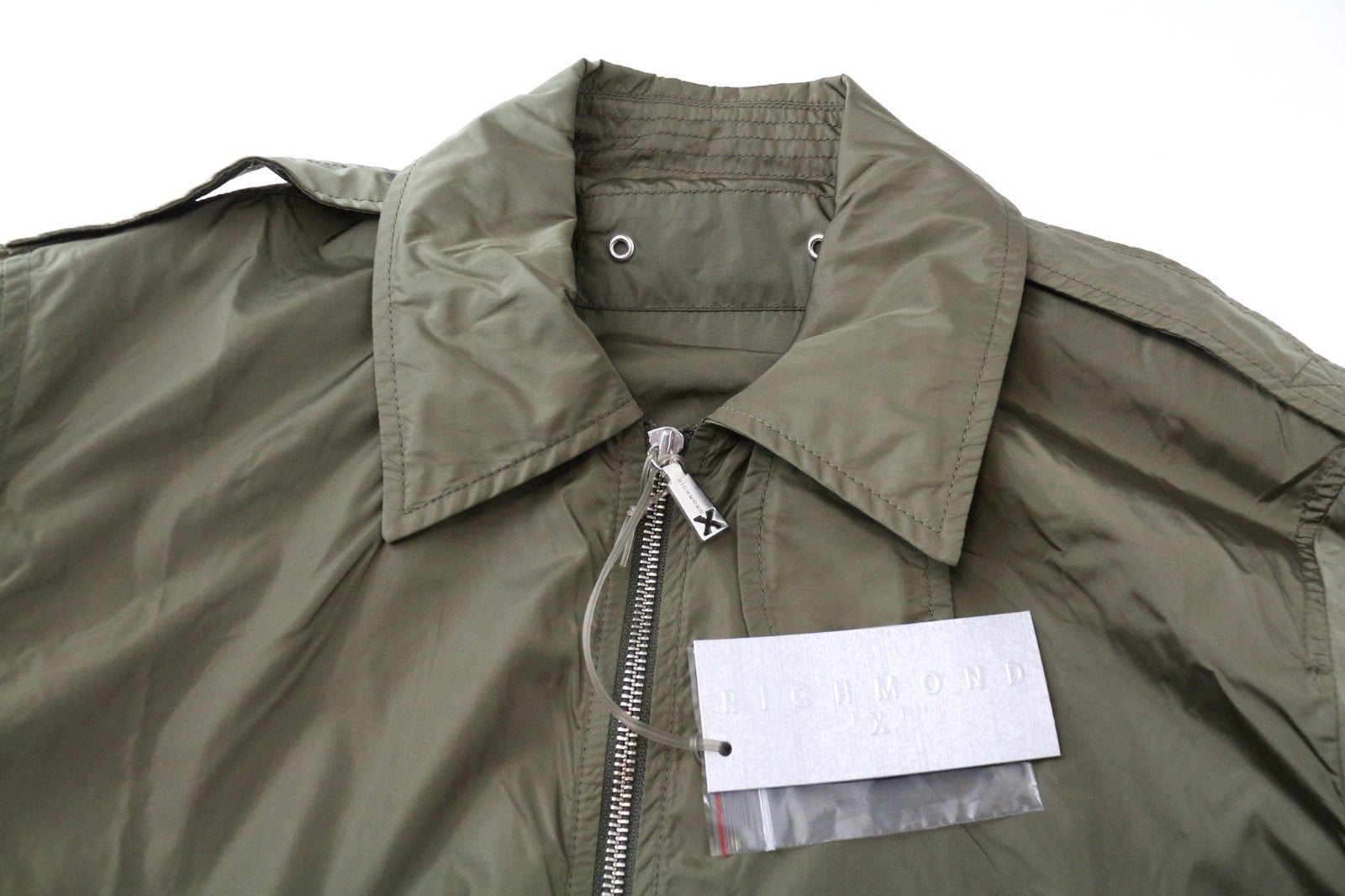 RICHMOND Men Jacket IT52 L Dark Moss Green MA2 Bomber Full Zip Military