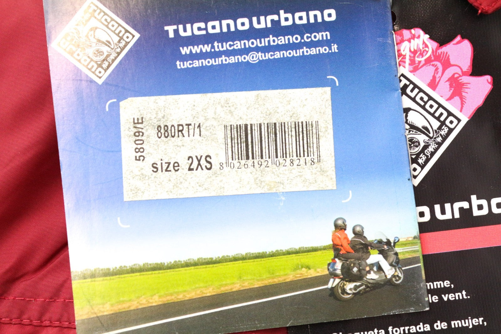 TUCANO URBANO Lori Women Jacket 2XS Red Scooter Windproof Breathable Padded
