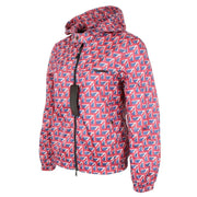 RICHMOND Men Jacket IT48 M Red Graphic Windbreaker Lightweight Hooded
