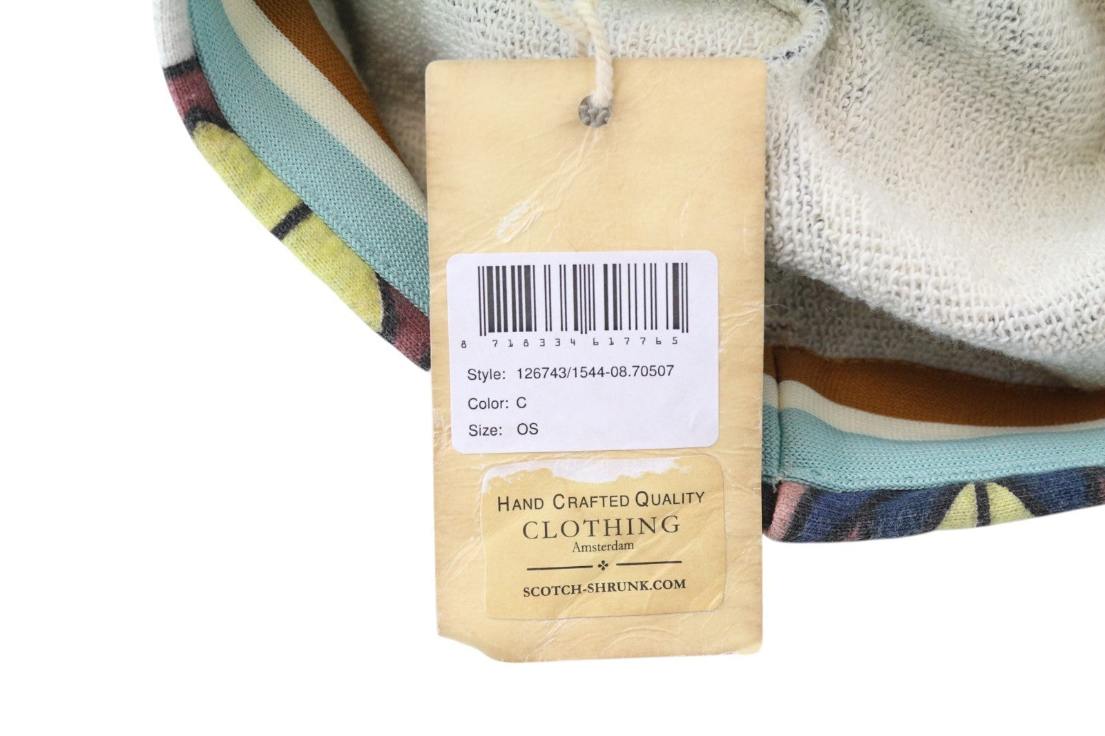 SCOTCH & SODA Men Scarf One Size Blue Boys Geometric Cotton Classic Tube Woven