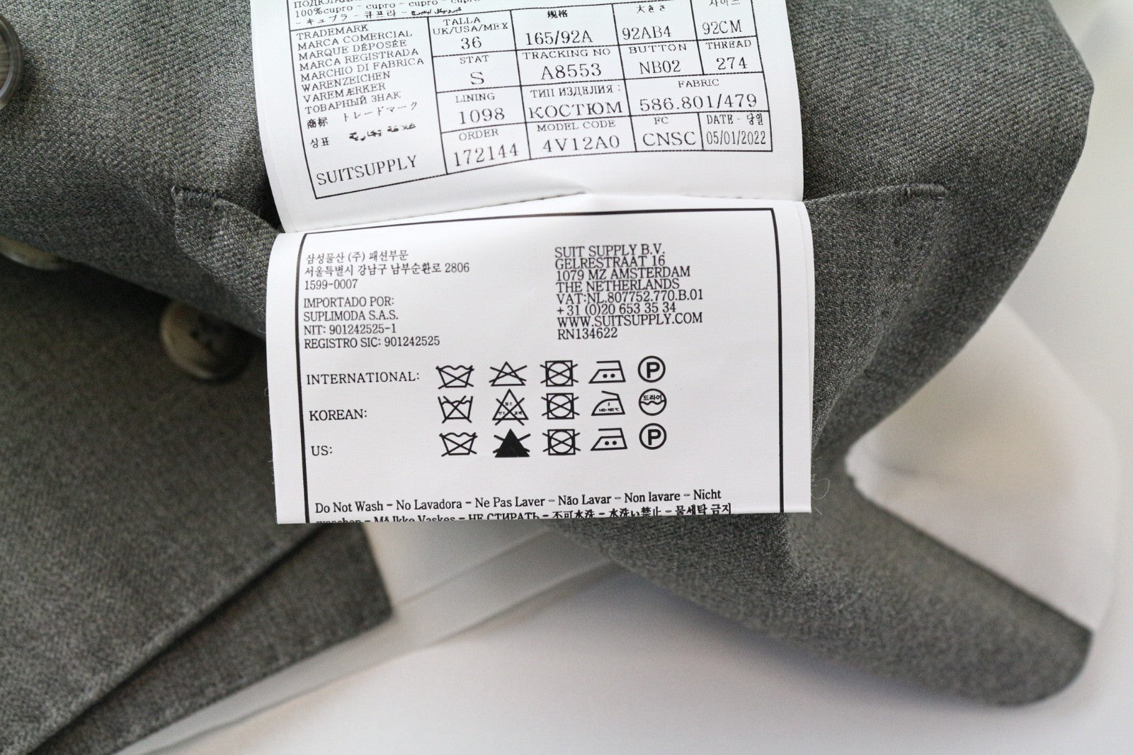 SUITSUPPLY Men Suit UK36S Double-Breasted Waistcoat Trousers Wool Green 2Piece