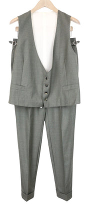 SUITSUPPLY Ferrara Men Suit UK36R Trousers Waistcoat Pure Wool Green 2 Piece