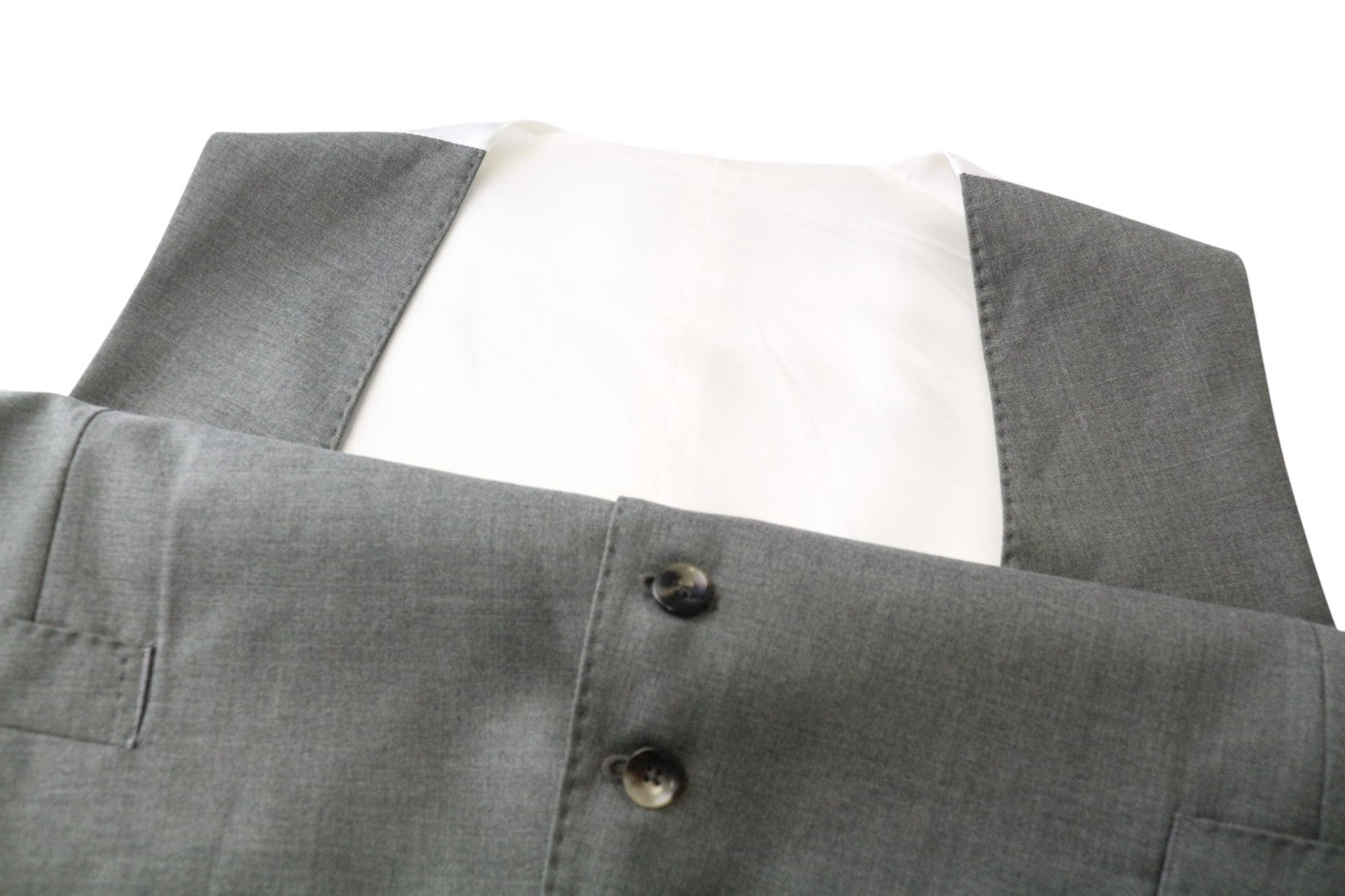 SUITSUPPLY Ferrara Men Suit UK36R Trousers Waistcoat Pure Wool Green 2 Piece