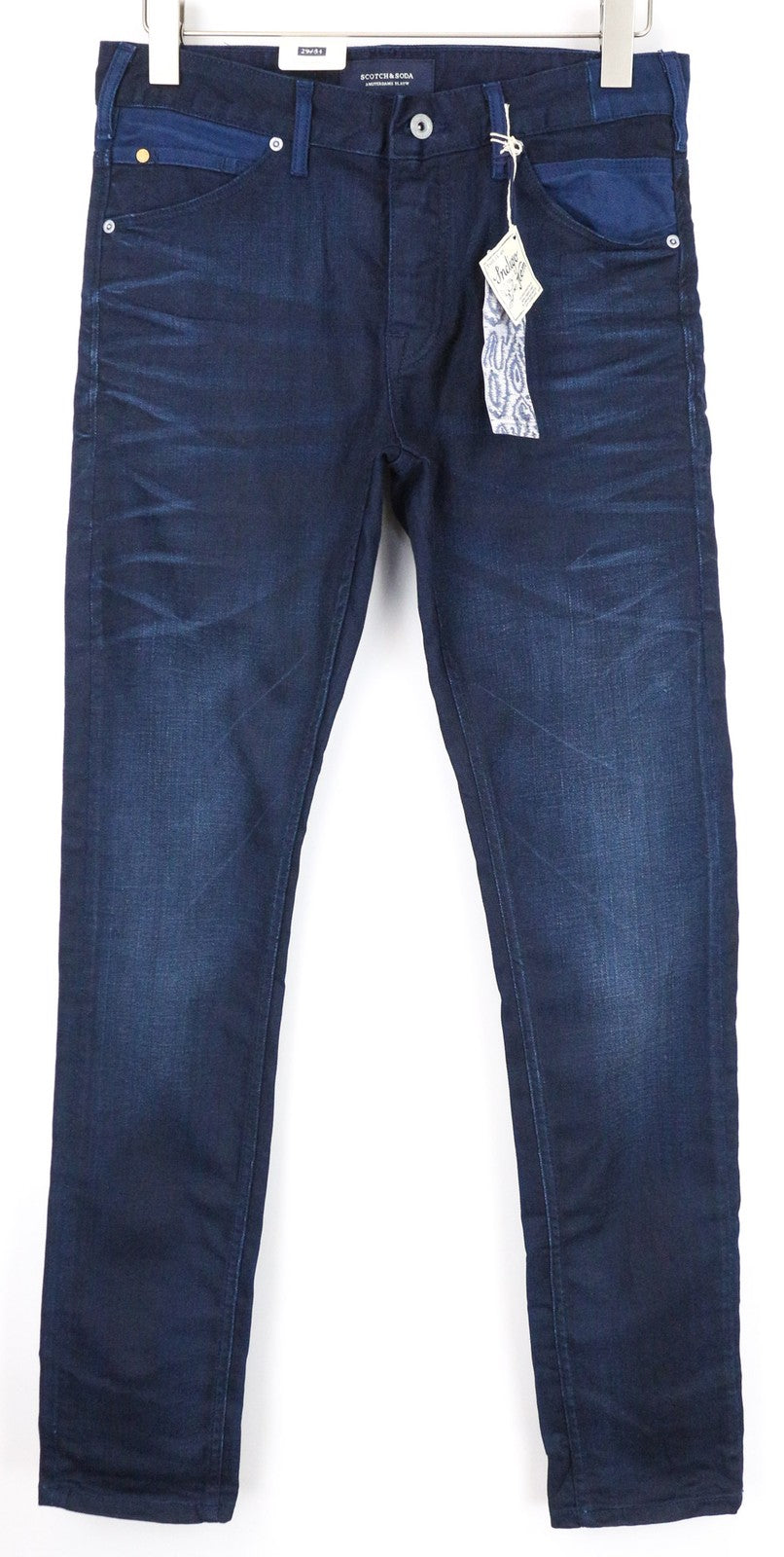 SCOTCH & SODA Phaidon Men Jeans W29/L34 Slim Fit Dark Blue Cotton Stretch Wash