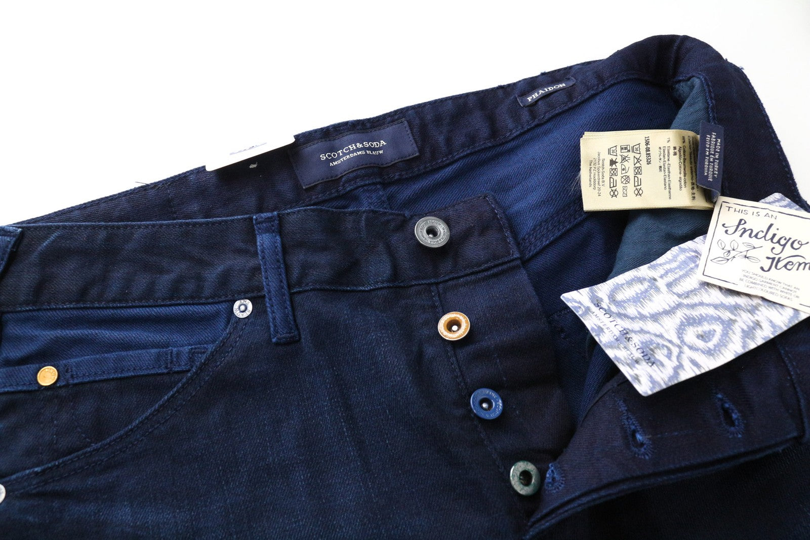 SCOTCH & SODA Phaidon Men Jeans W29/L34 Slim Fit Dark Blue Cotton Stretch Wash