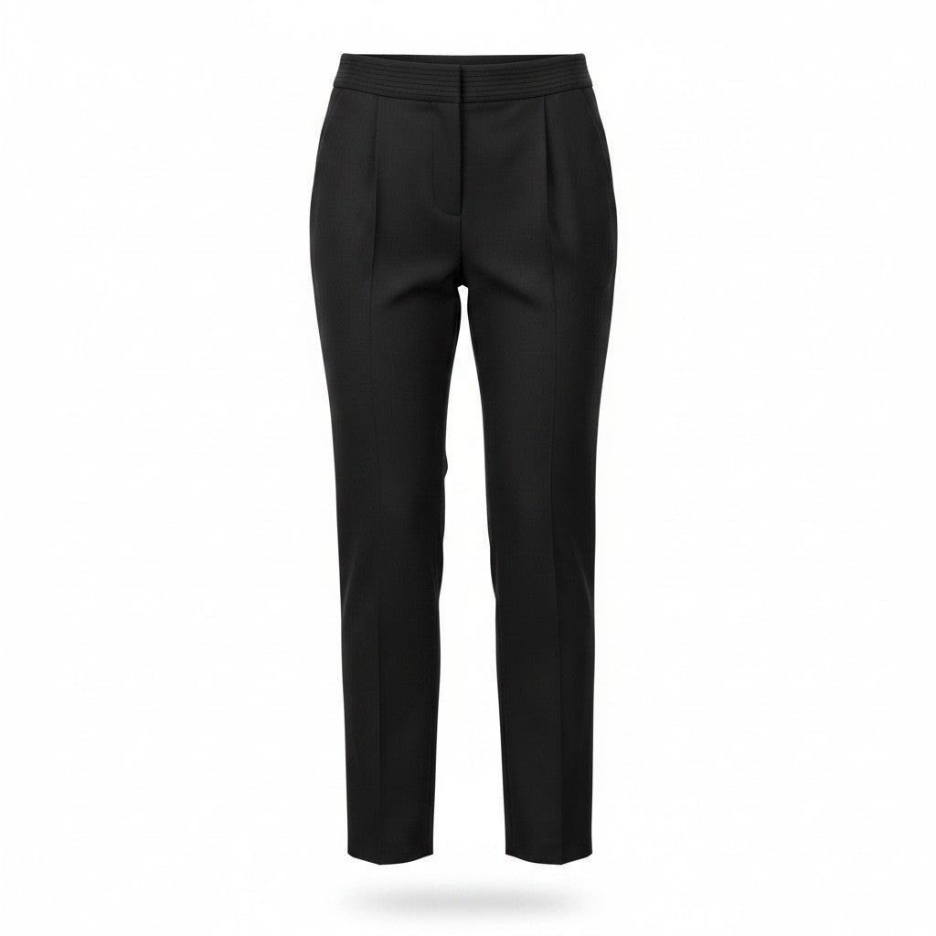 ADAM LIPPES Women Trousers W30 Black Formal Classic Pleated Front