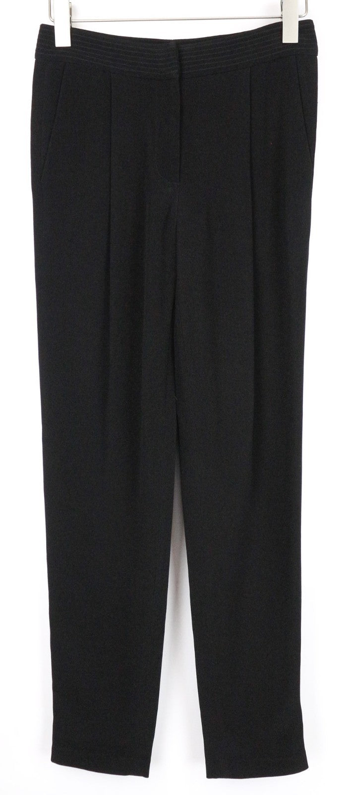 ADAM LIPPES Women Trousers W30 Black Formal Classic Pleated Front