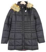 TUCANO URBANO Furbet Women Jacket M Black Thermal Padded Faux Fur Hooded Lined