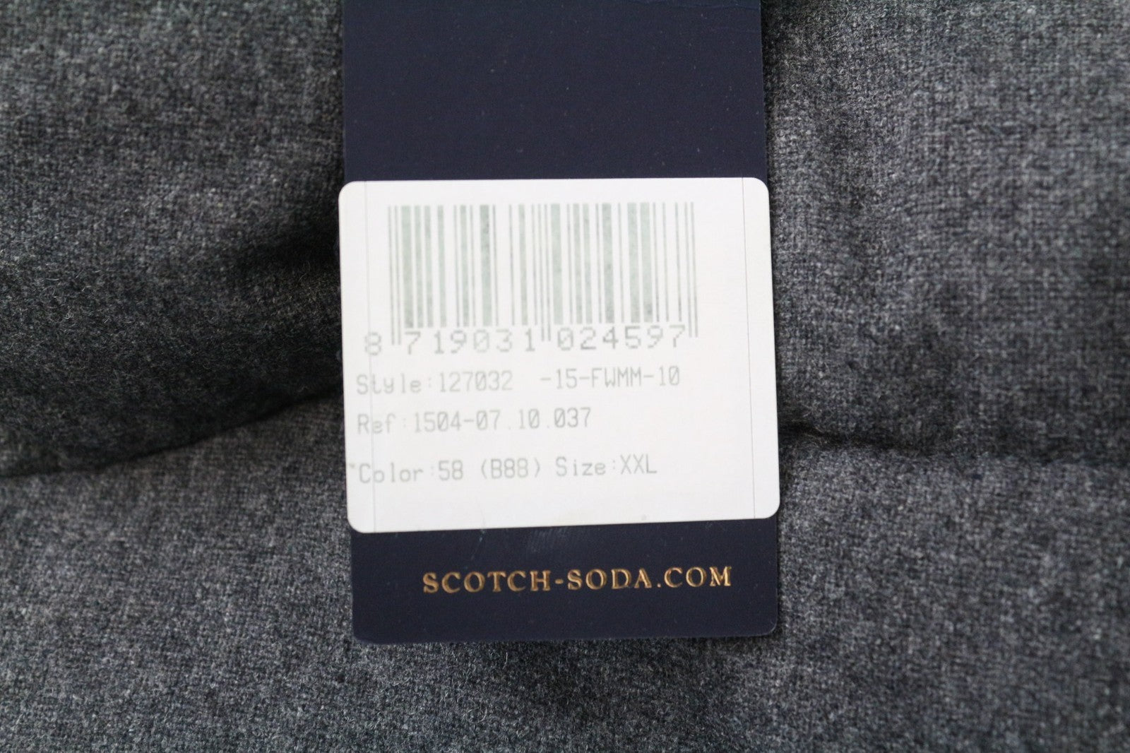 SCOTCH & SODA Ams Couture Men Jacket 2XL Grey Blue Wool Blend Hooded 2in1 Gilet