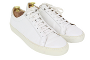 SUITSUPPLY Men Trainers EU41 White Genuine Leather Laced Low-Top Sneakers