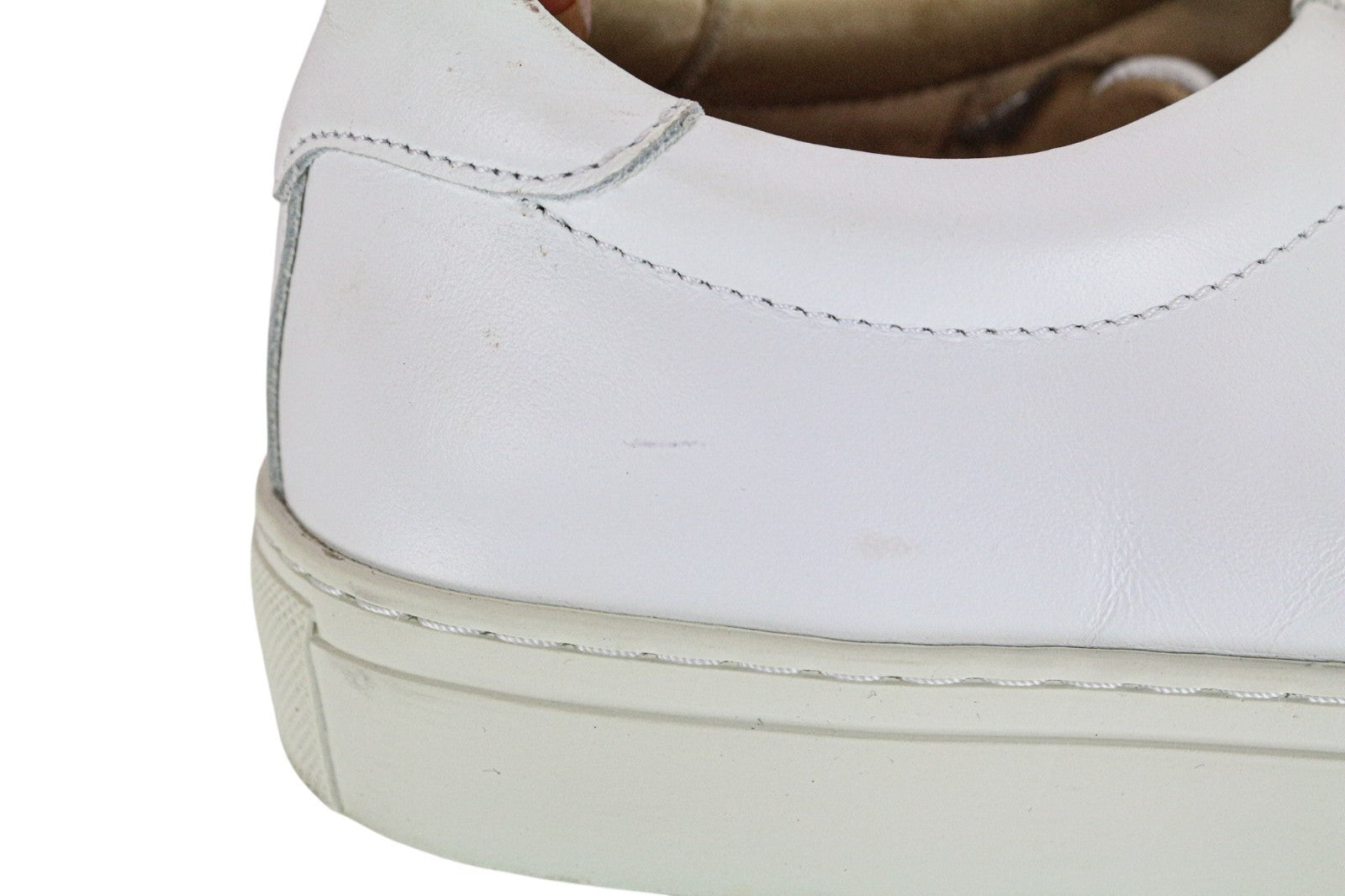 SUITSUPPLY Men Trainers EU41 White Genuine Leather Laced Low-Top Sneakers