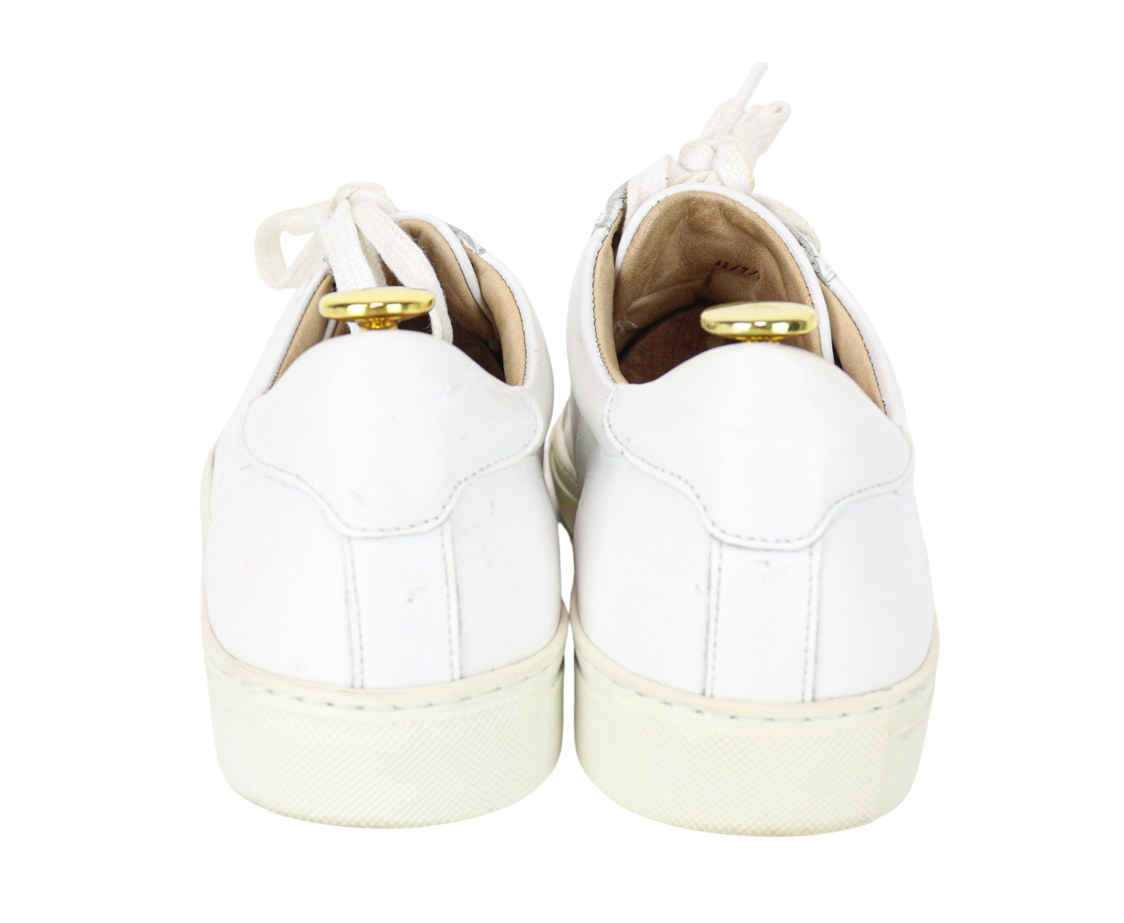 SUITSUPPLY Men Trainers EU41 White Genuine Leather Laced Low-Top Sneakers