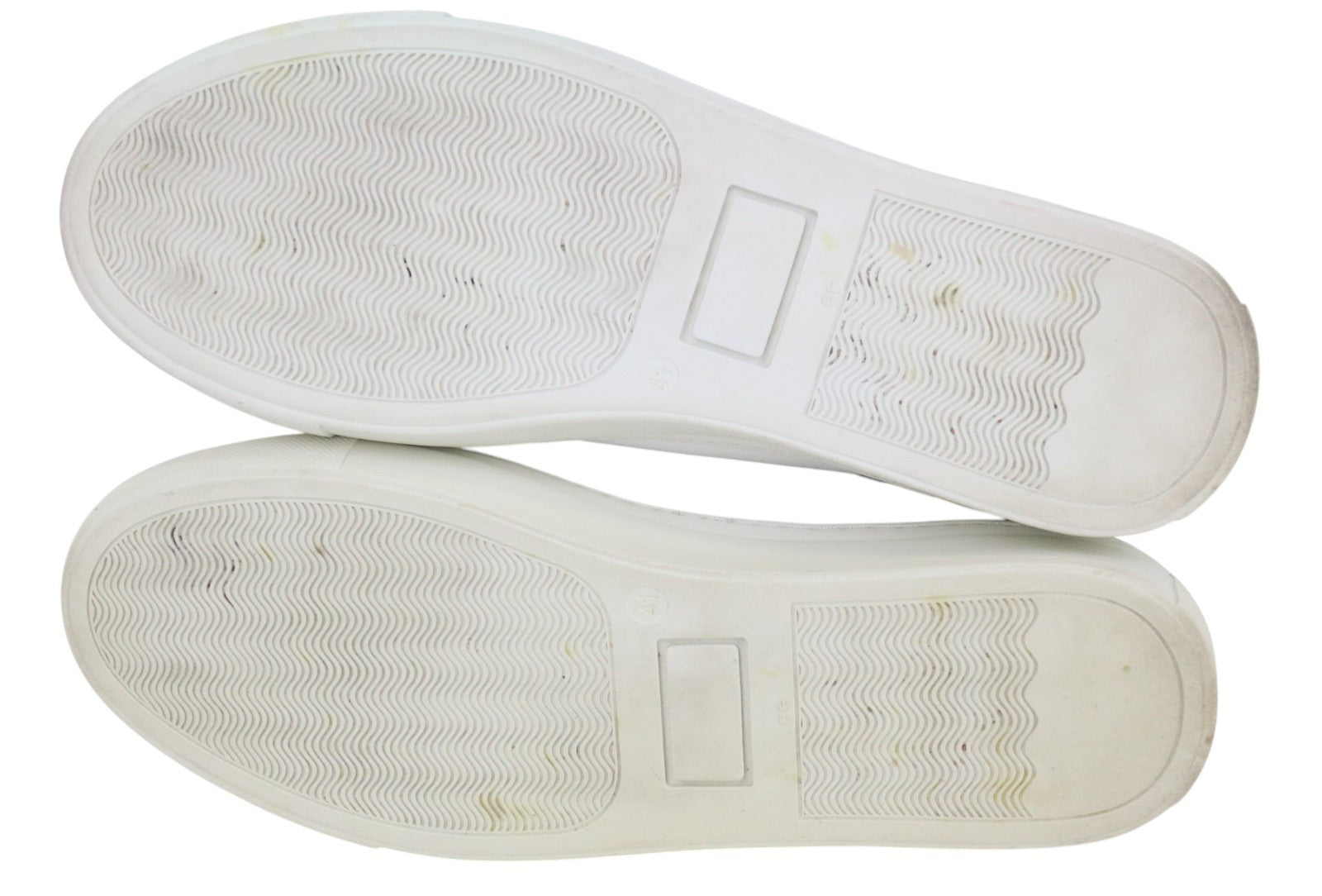 SUITSUPPLY Men Trainers EU41 White Genuine Leather Laced Low-Top Sneakers
