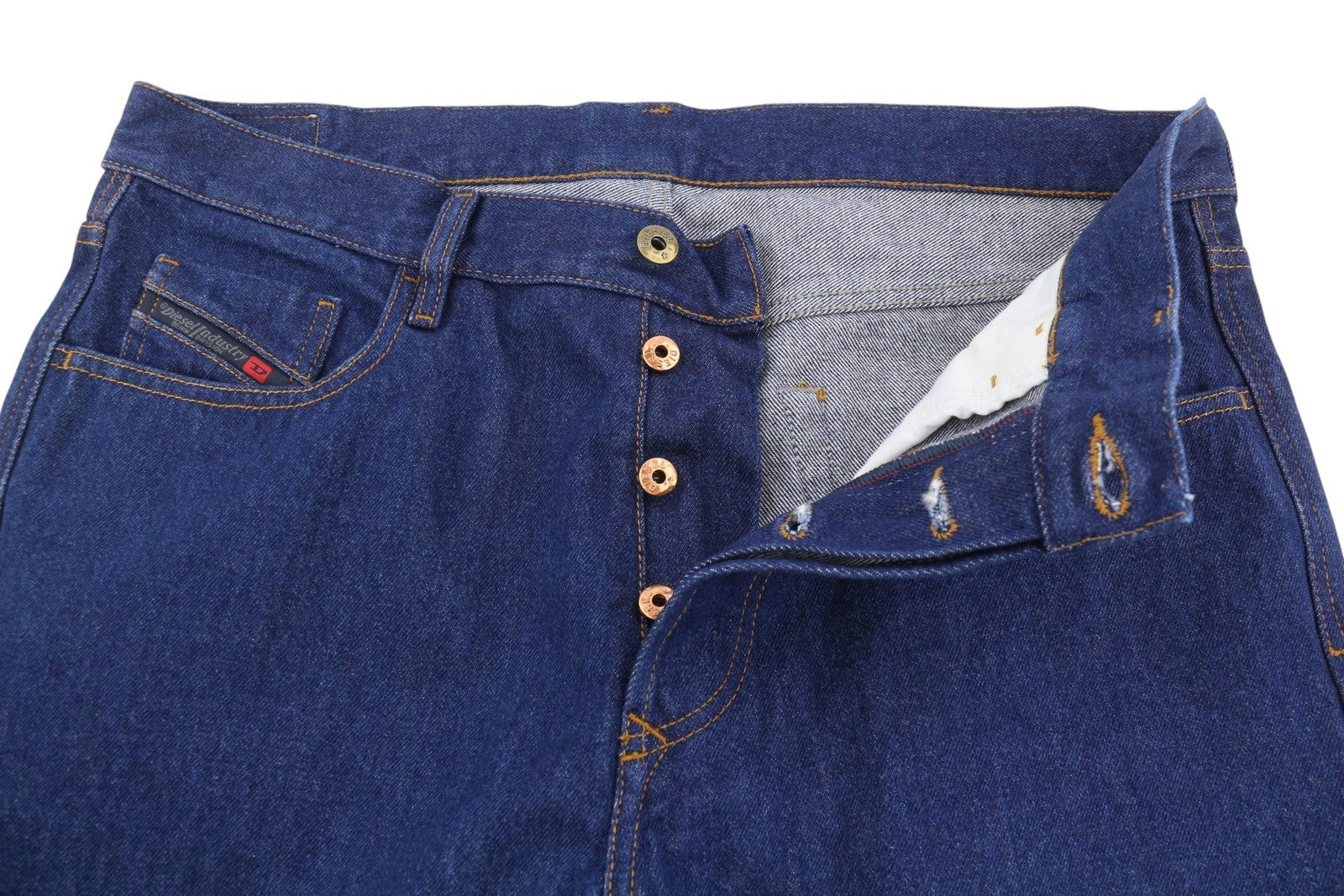 DIESEL Marhky 0706Q Men's Jeans W34 Indigo Tapered Button Fly Denim