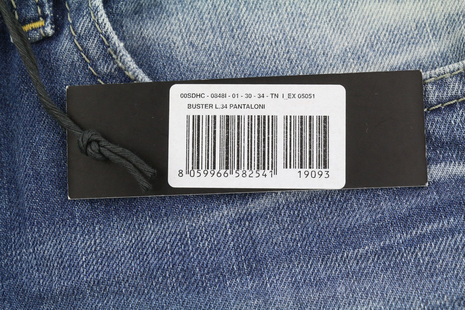DIESEL Buster 0848I Men's Jeans W30/L34 Blue Worn Slim Tapered Distress