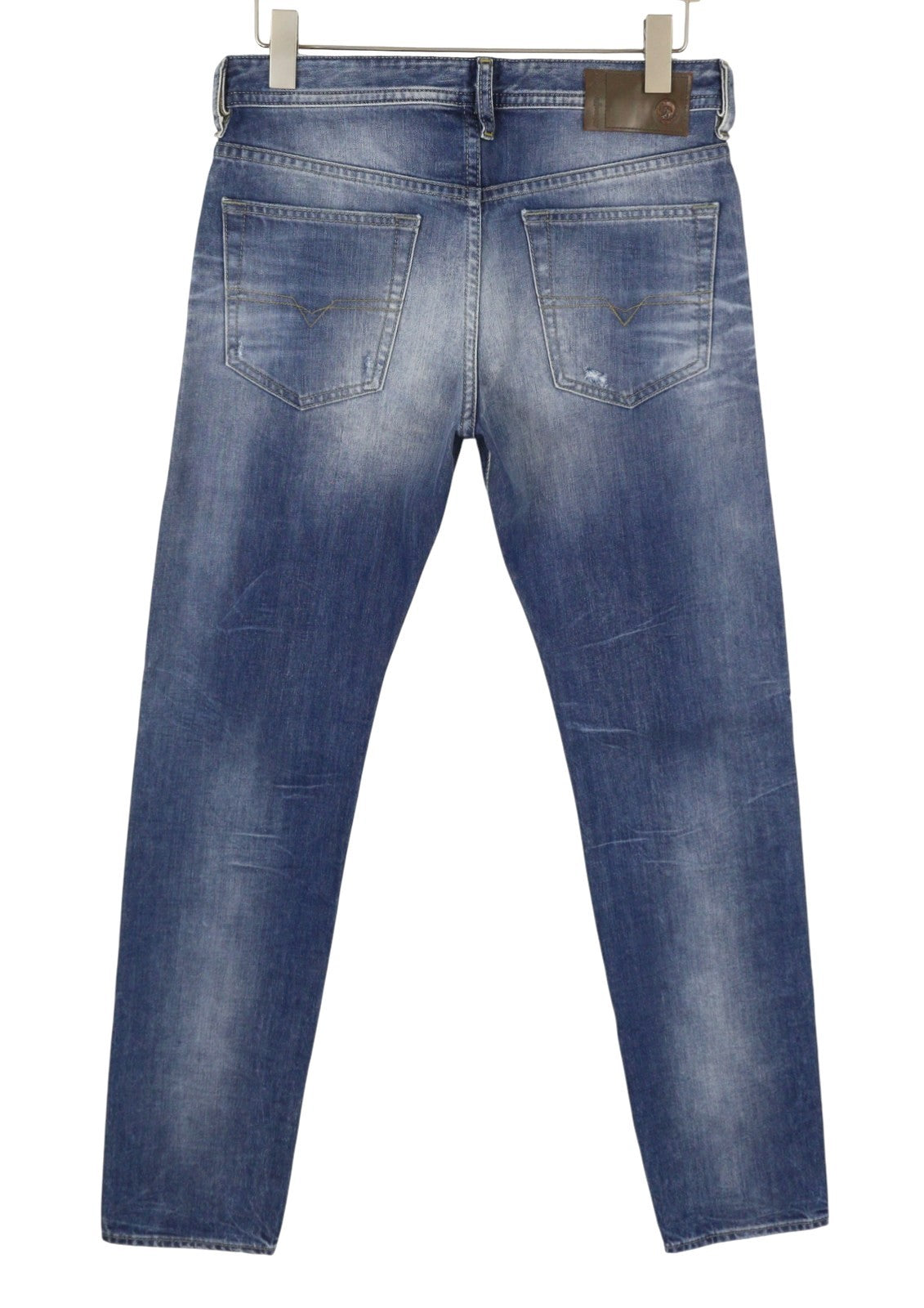 DIESEL Buster 0848I Men's Jeans W30/L34 Blue Worn Slim Tapered Distress