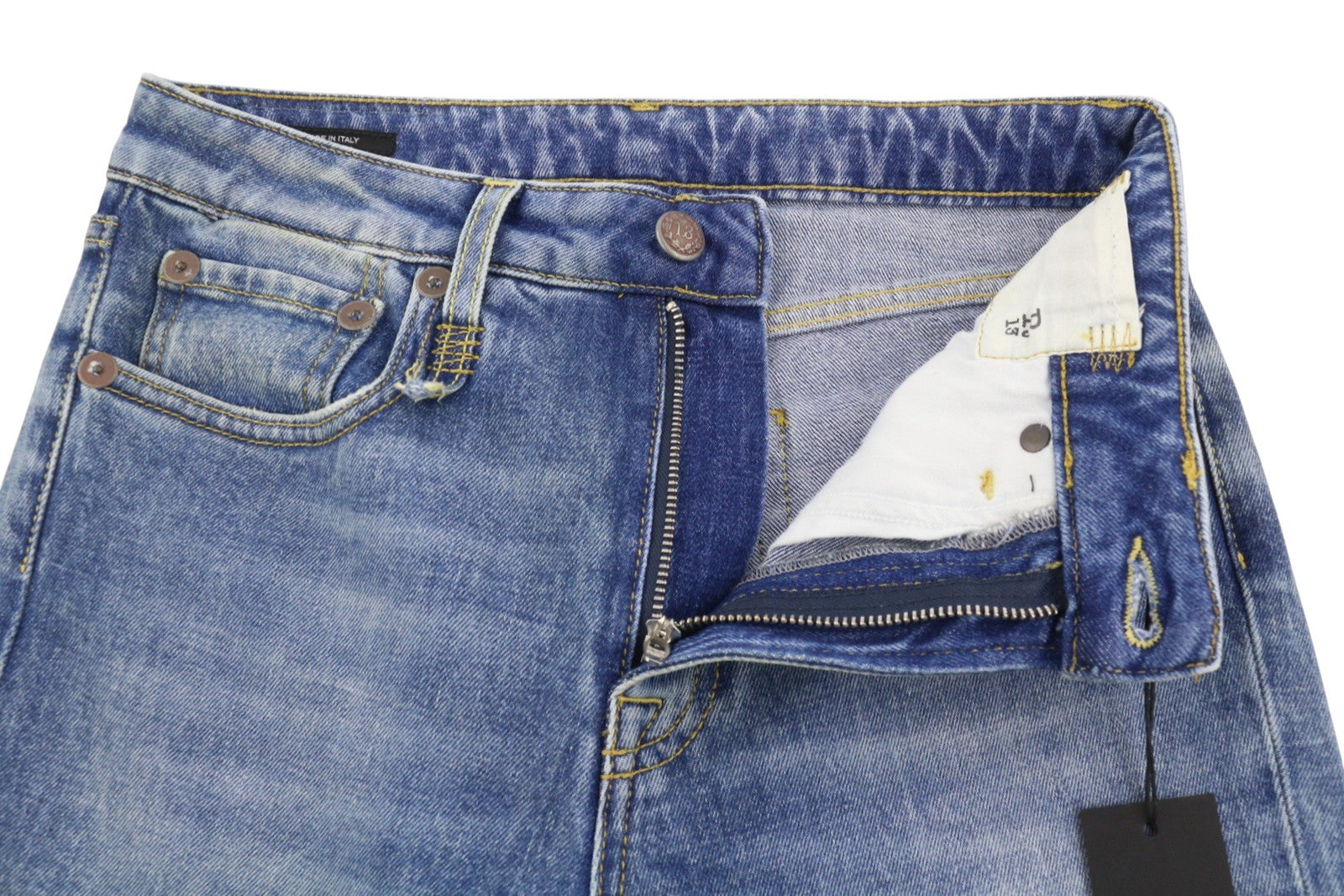 R13 Kick Fit Women's Jeans 26 Jasper Stretch Cropped Faded Blue PS26