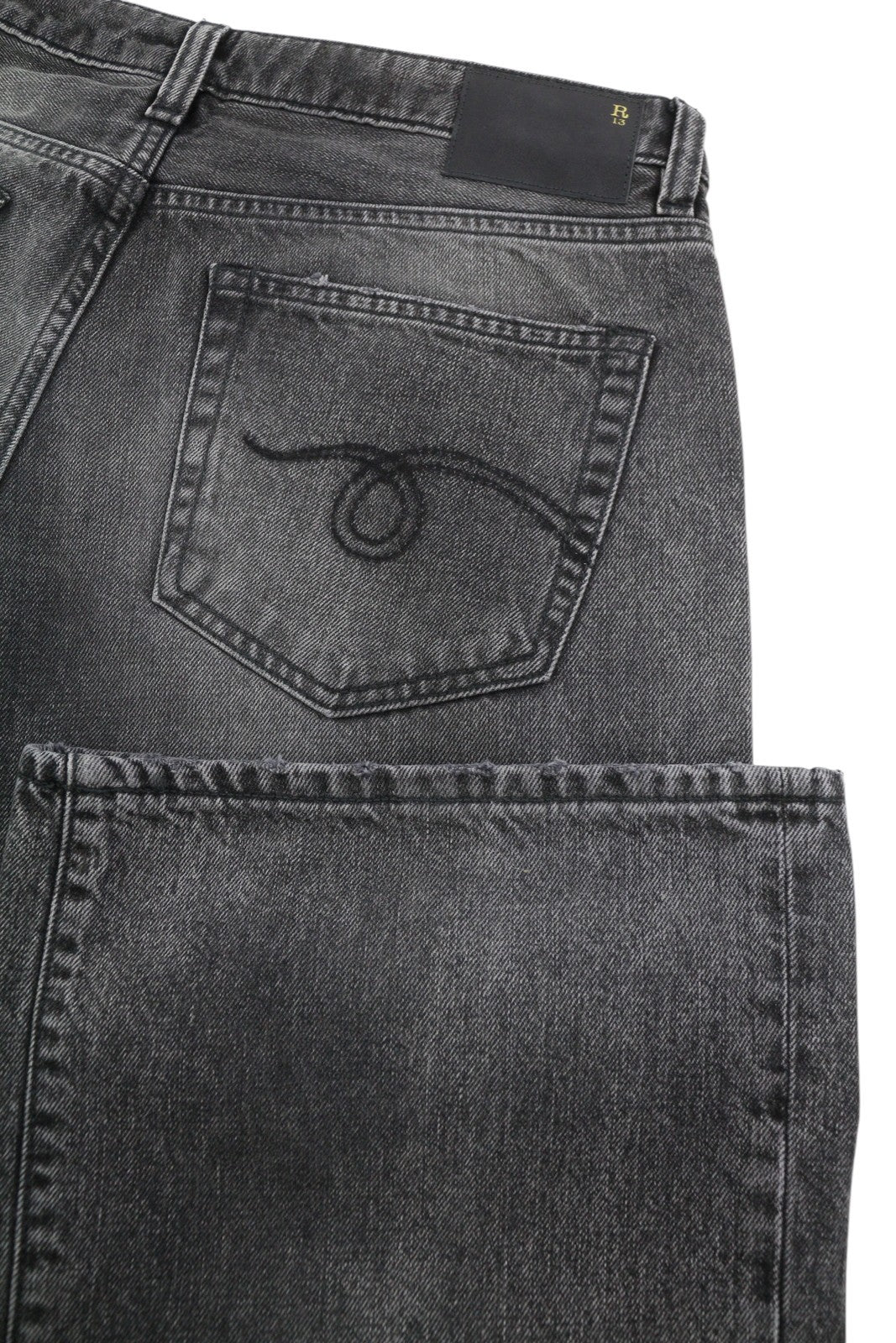 R13 Effie Women's Jeans 27 Polaris Black Faded Whiskers PS26 RRP850