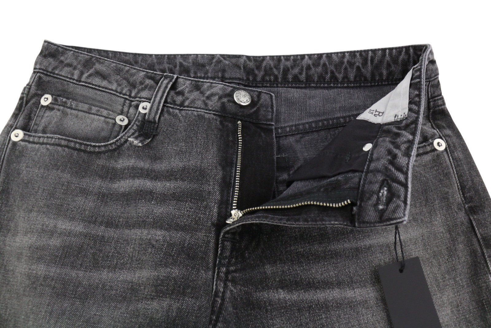 R13 Effie Women's Jeans 27 Polaris Dark Black Faded Whiskers PS26 RRP850