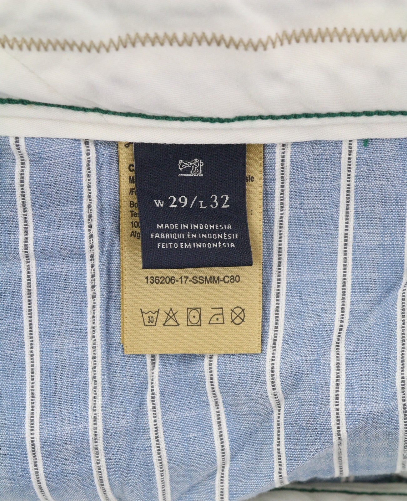 SCOTCH & SODA Coleby Men's Trousers W29/L32 Green Slim Relaxed Chino
