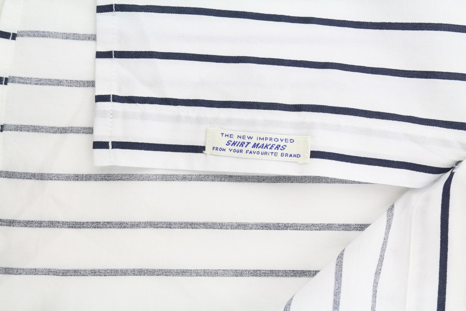 SCOTCH & SODA Men's Shirt M White Pinstripe Long Fit Button-Up Spread