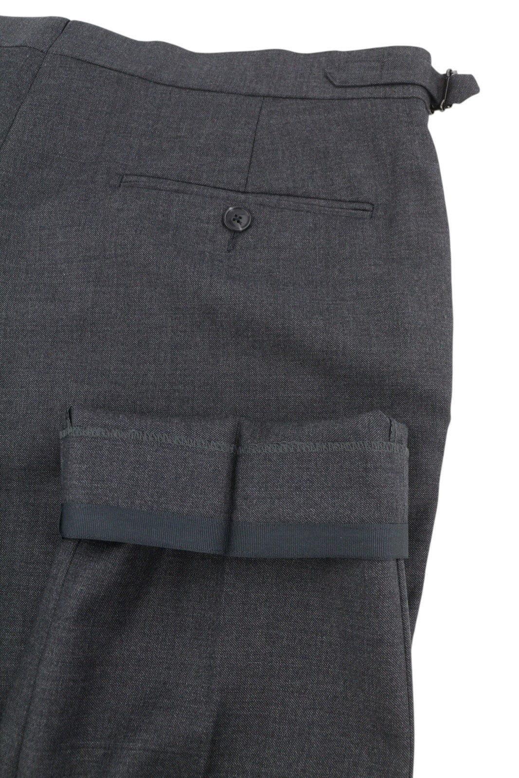 SUITSUPPLY Brescia Men's Trousers UK36R Grey Wool Tapered Formal Melange