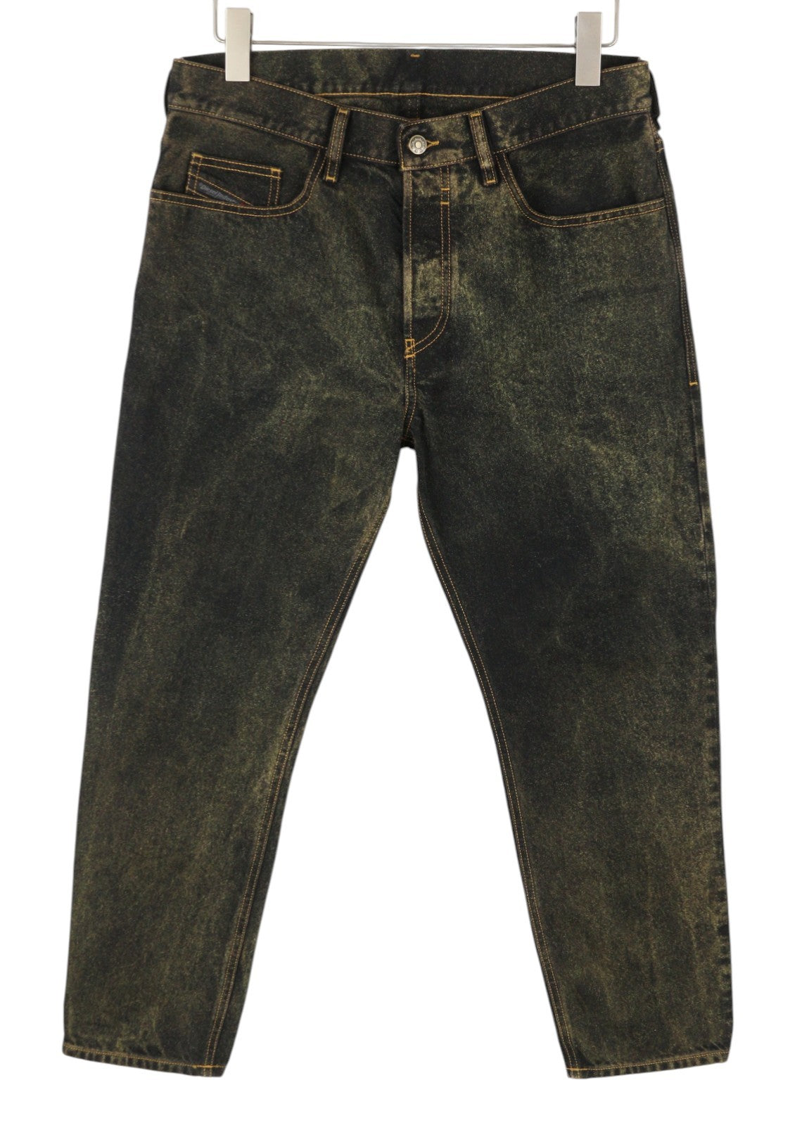 DIESEL Jifer 084WE Men's Jeans W32/L32 Black Aged Faded Tapered Ankle