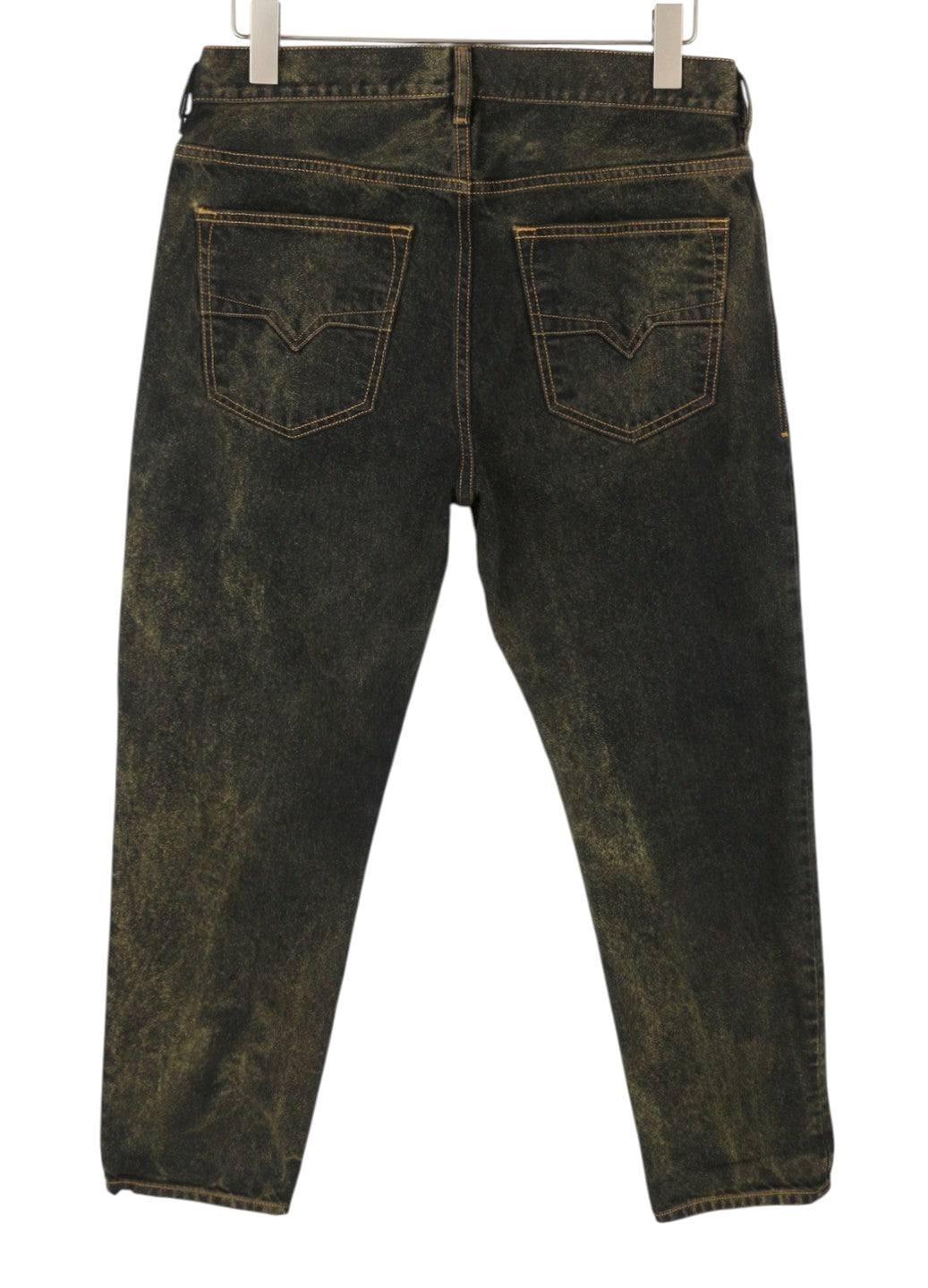 DIESEL Jifer 084WE Men's Jeans W32/L32 Black Aged Faded Tapered Ankle