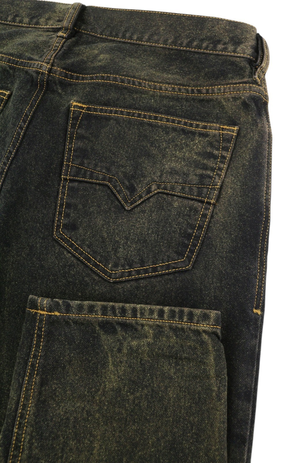 DIESEL Jifer 084WE Men's Jeans W32/L32 Black Aged Faded Tapered Ankle
