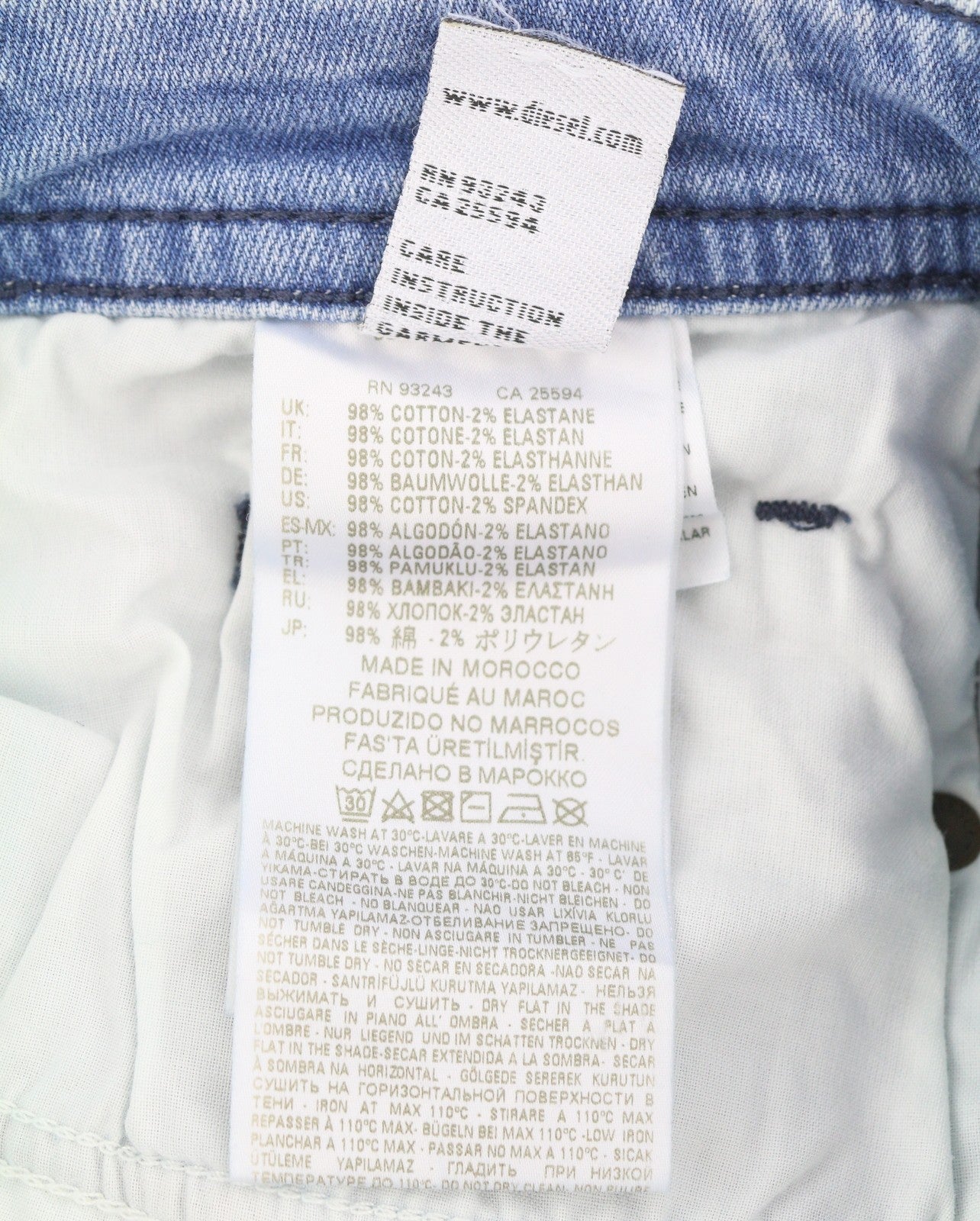 DIESEL Buster 081AL Men's Jeans W27/L32 Blue Faded Slim Tapered Stretch