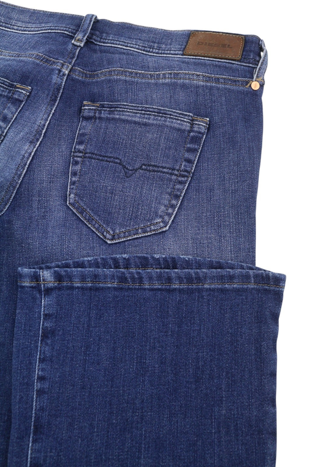 DIESEL Lowleeh 084QJ Women's Jeans W28/L32 Blue Slim Bootcut Low Waist Stretch