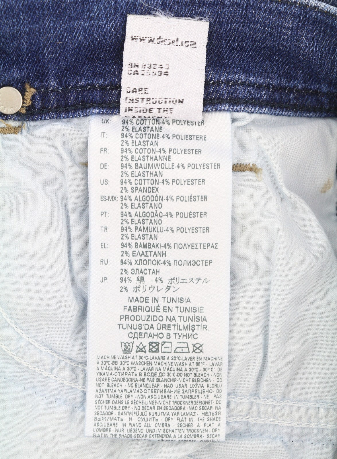 DIESEL Lowleeh 084QJ Women's Jeans W28/L32 Blue Slim Bootcut Low Waist Stretch