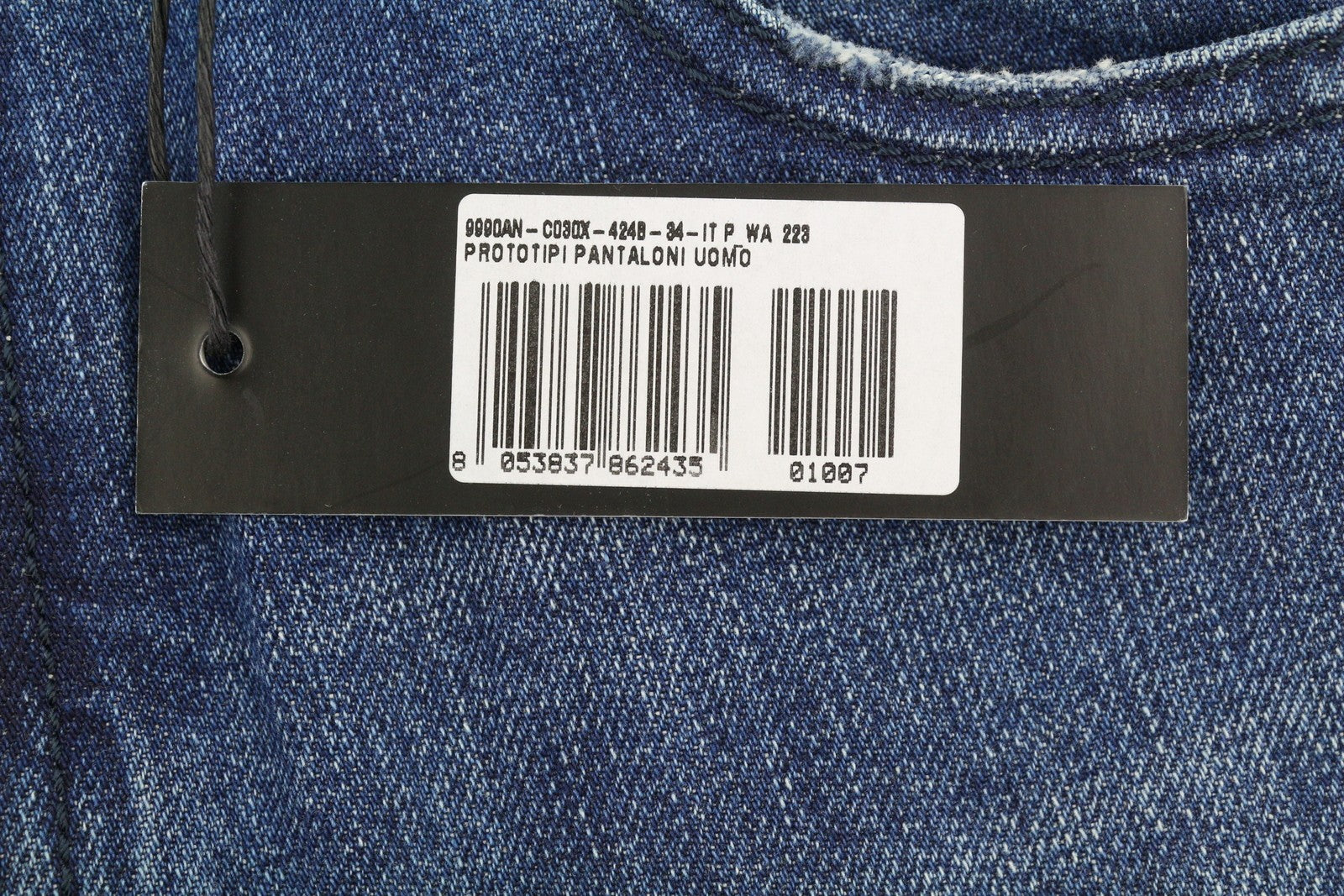 DIESEL Mharky 080AH Men's Jeans W34 Blue Faded Distress Cropped Denim
