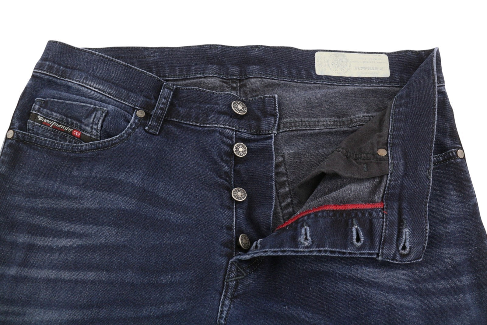 DIESEL Tepphar-X 0679R Men's Jeans W32/L32 Blue Slim Carrot Faded Stretch