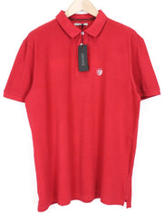 GAUDI Men's Polo T-Shirt 2XL Red Pure Cotton Collared Short Sleeve Casual Wear