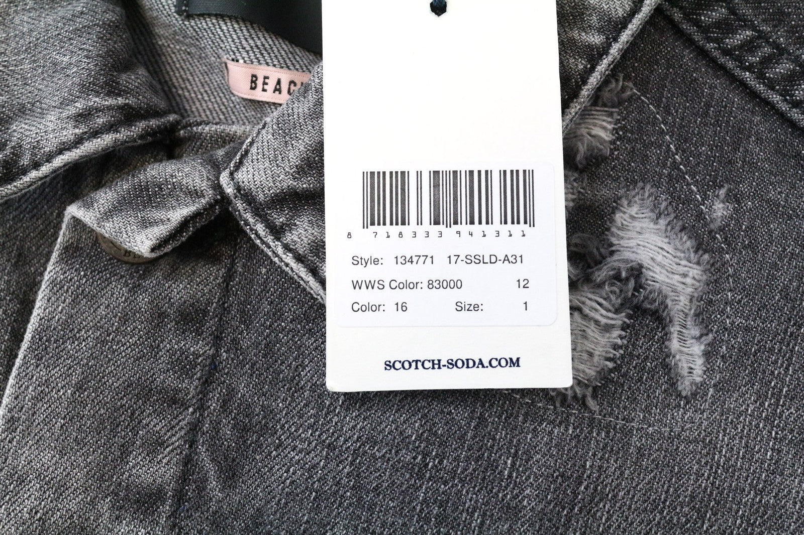 SCOTCH & SODA Ams Blauw Women's Shirt S Grey Denim Washed Cotton Short Sleeve