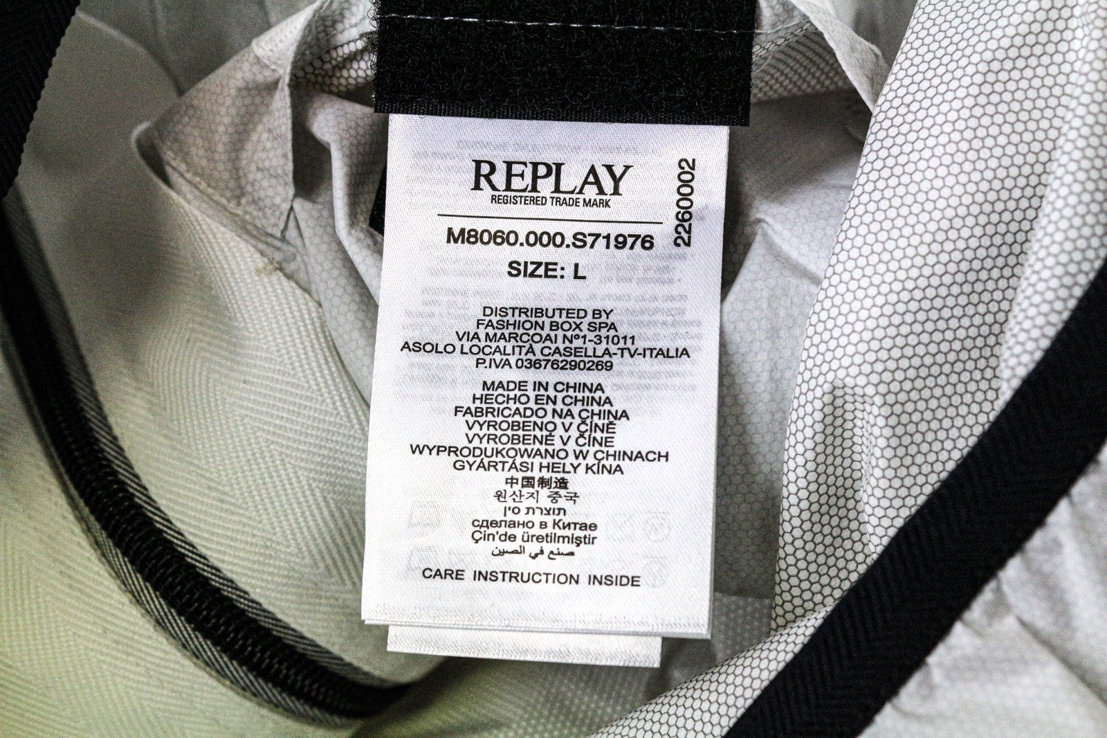 REPLAY Men's Jacket L Light Grey Hooded Zipped Reflective Lightweight Unlined