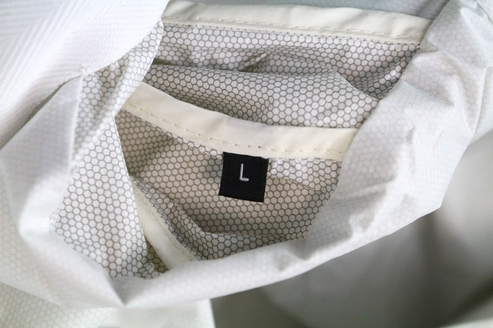 REPLAY Men's Jacket L Light Grey Hooded Zipped Reflective Lightweight Unlined