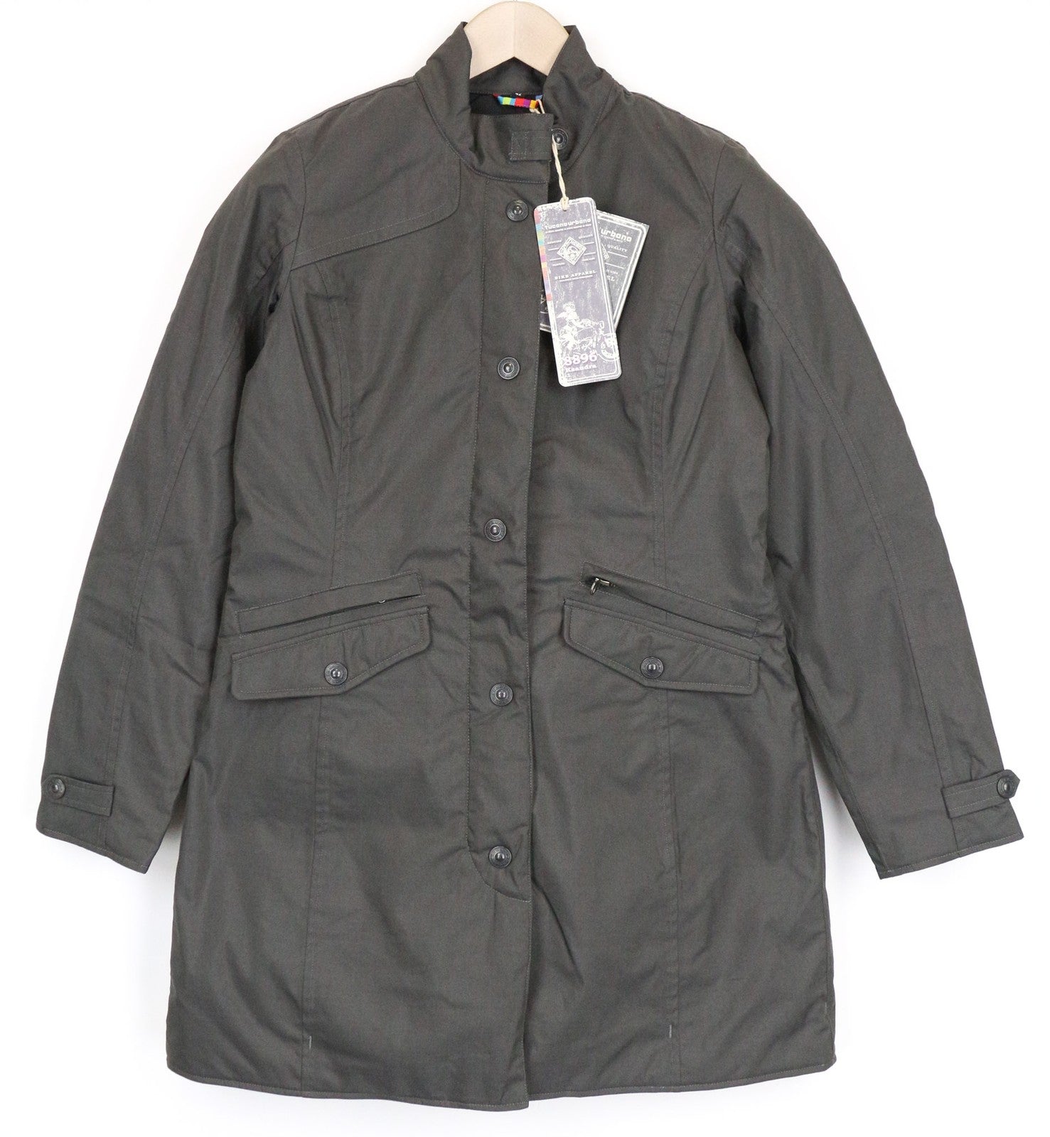 TUCANO URBANO Ksandra Women's Jacket IT42 Grey Cotton Blend Waterproof Motorbike