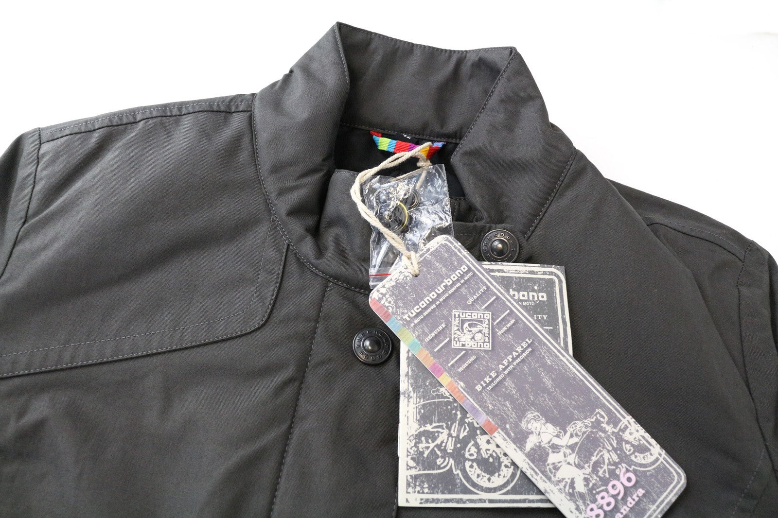 TUCANO URBANO Ksandra Women's Jacket IT42 Grey Cotton Blend Waterproof Motorbike