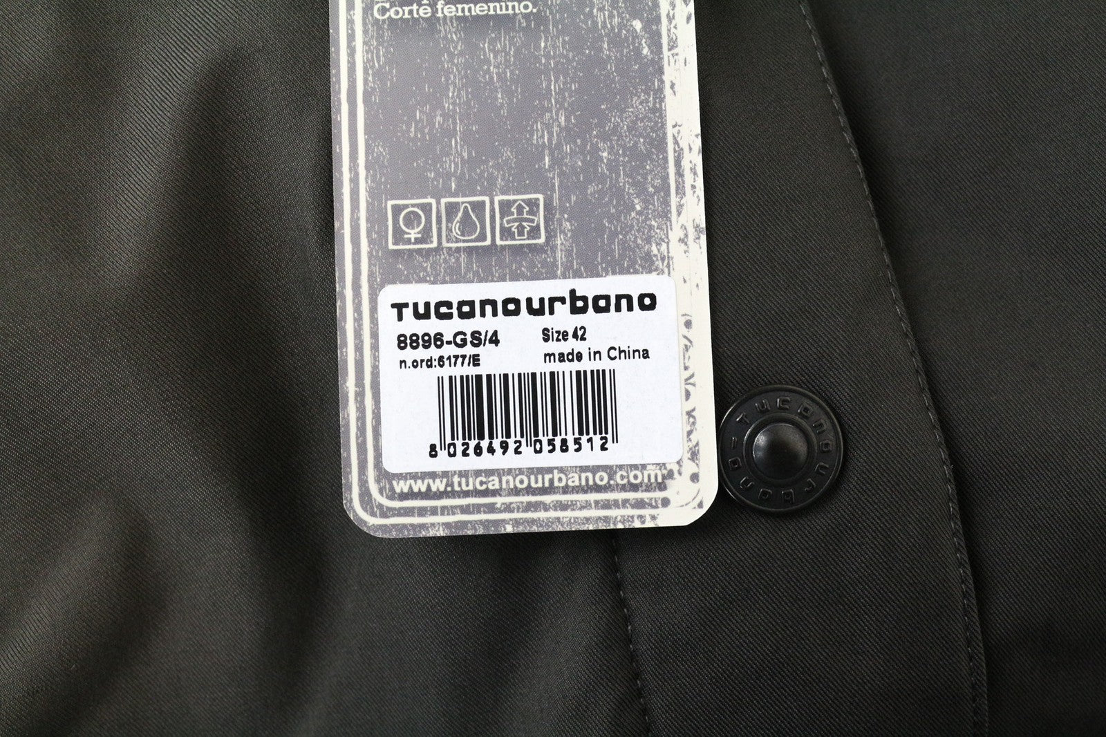 TUCANO URBANO Ksandra Women's Jacket IT42 Grey Cotton Blend Waterproof Motorbike