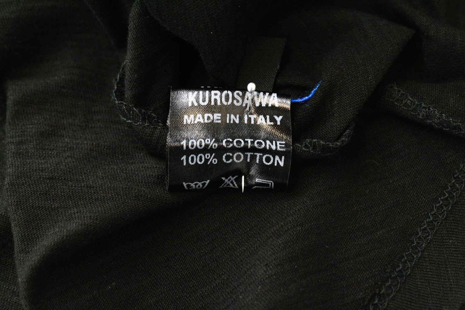 TAKESHY KUROSAWA Men's T-Shirt S Black Cotton Pullover Short Sleeve Logo