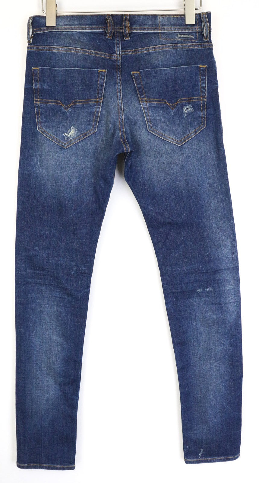 DIESEL Tepphar 084TX Men's Jeans W28/L32 Blue Carrot Slim Cotton Stretch Ripped